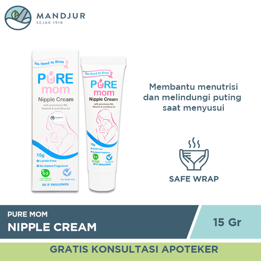 Pure Mom Nipple Cream 15 Gram - Apotek Mandjur