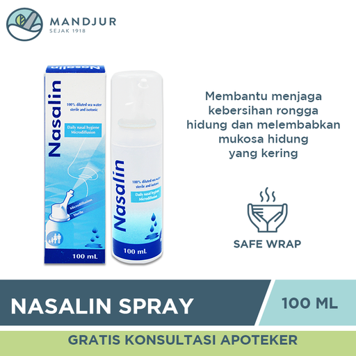 Nasalin Daily Nasal Hygiene Microdiffusion Spray 100 ML - Apotek Mandjur