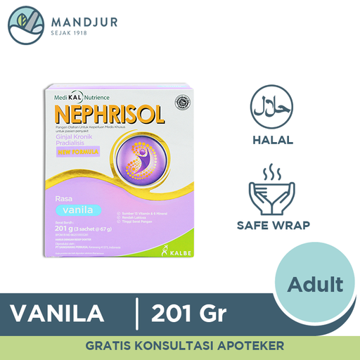 Nephrisol Vanila 201 Gram - Apotek Mandjur