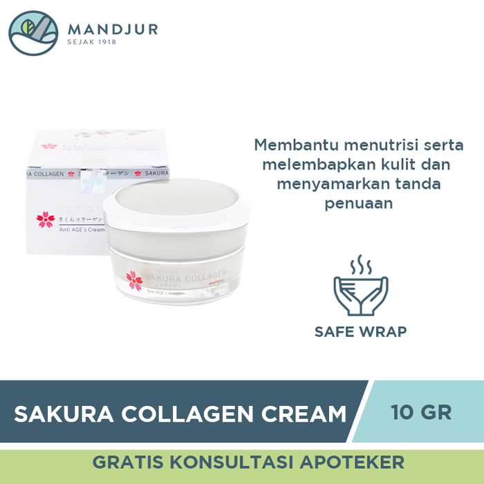 Sakura Collagen Anti AGE's Cream 10 Gr - Apotek Mandjur