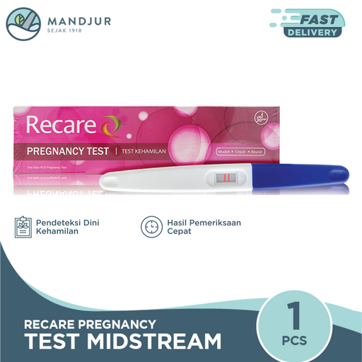 Recare tes kehamilan Midstream / test pack / pregnancy test - 1 Pack - Apotek Mandjur