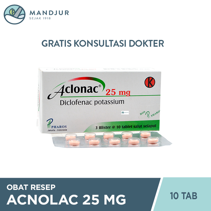 Aclonac 25 mg 10 Tablet