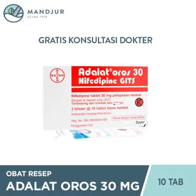 Adalat Oros 30 mg 10 Tablet