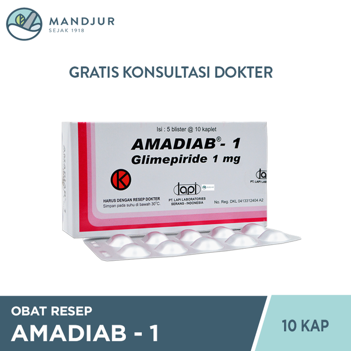 Amadiab 1 mg 10 Kaplet