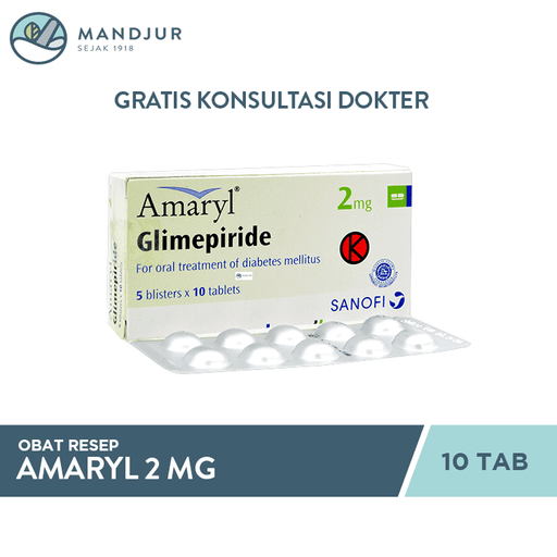 Amaryl 2 Mg 10 Tablet - Apotek Mandjur