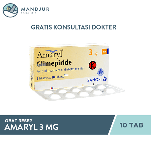 Amaryl 3 Mg 10 Tablet - Apotek Mandjur