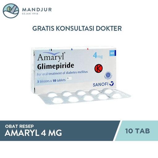 Amaryl 4 Mg 10 Tablet - Apotek Mandjur
