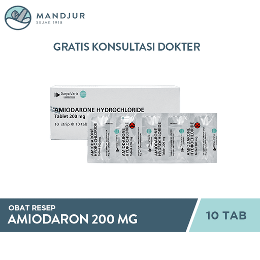 Amiodarone 200 mg 10 Tablet - Apotek Mandjur