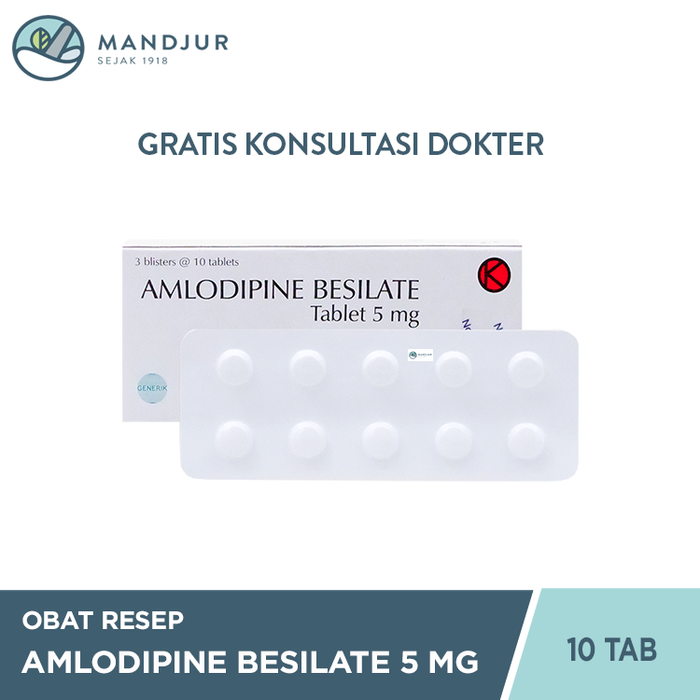 Amlodipine Besilate Novell 5 mg 10 Tablet