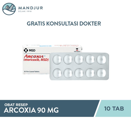 Arcoxia 90 Mg 10 Tablet - Apotek Mandjur