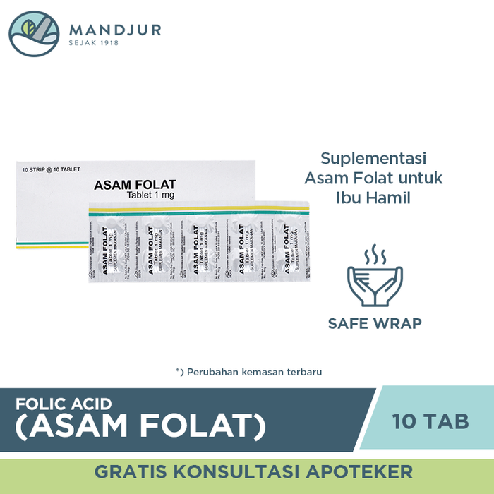 Folic Acid 1 Mg 10 Tablet