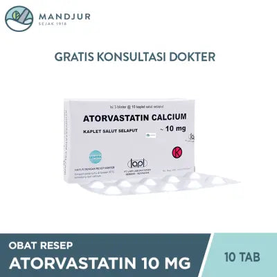Atorvastatin 10 mg Strip 10 Tablet