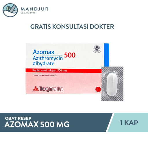 Azomax 500 mg 1 Kaplet - Apotek Mandjur