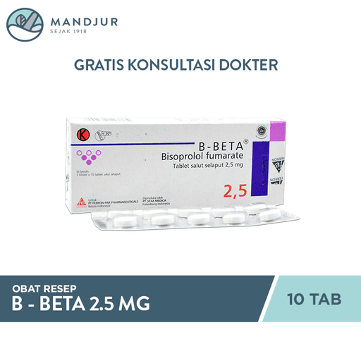 B-Beta 2.5 mg 10 Tablet - Apotek Mandjur