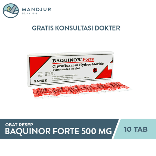 Baquinor Forte 500 Mg Strip 10 Tablet - Apotek Mandjur