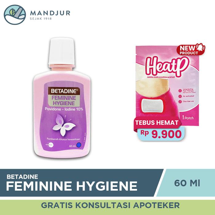 Betadine Feminine Hygiene 60 ML - Apotek Mandjur