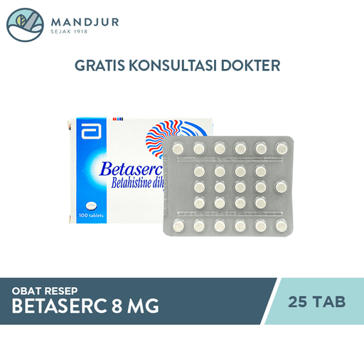 Betaserc 8 Mg 25 Tablet - Apotek Mandjur