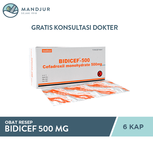Bidicef 500 mg 6 Kaplet - Apotek Mandjur
