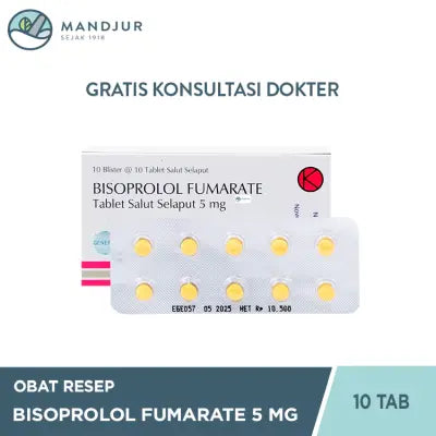 Bisoprolol Fumarate Novell 5 mg 10 Tablet