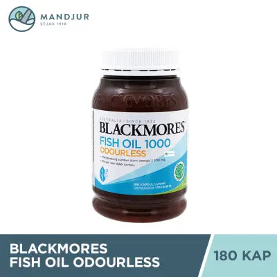 Blackmores Odourless Fish Oil 1000 mg - Isi 180 Kapsul Lunak