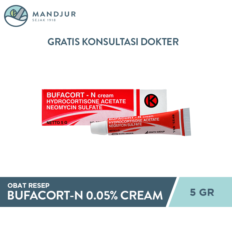 Bufacort-N 0.5% Cream 5 g — Apotek Mandjur