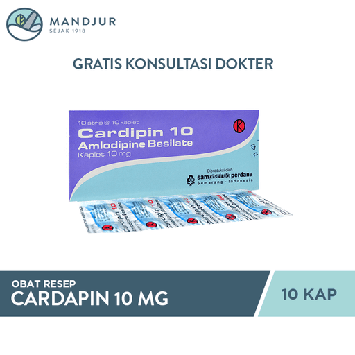 Cardipin 10 mg 10 Kaplet - Apotek Mandjur