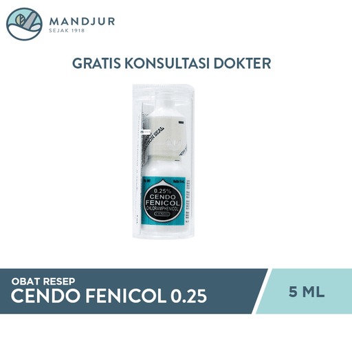 Cendo Fenicol 0.25% Eye Drops 5 ml - Apotek Mandjur