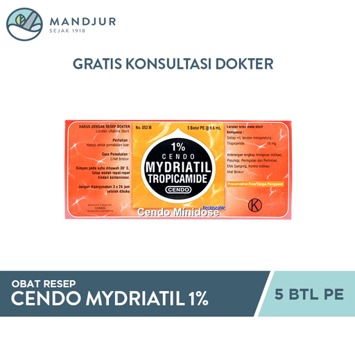 Cendo Mydriatil 1 % Minidose 0.6 ml - Apotek Mandjur