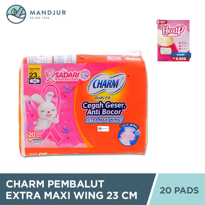 Charm Pembalut Body Fit Extra Maxi Wing 23 cm 20 Pads