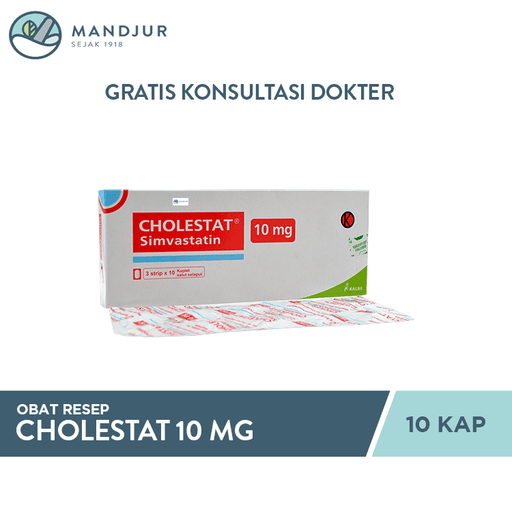Cholestat 10 mg 10 Kaplet - Apotek Mandjur