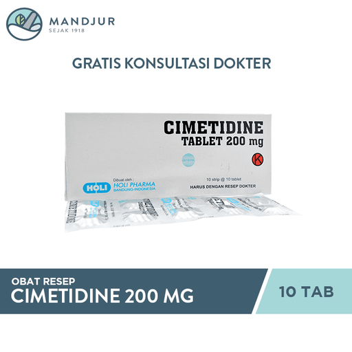 Cimetidine 200 Mg 10 Tablet - Apotek Mandjur