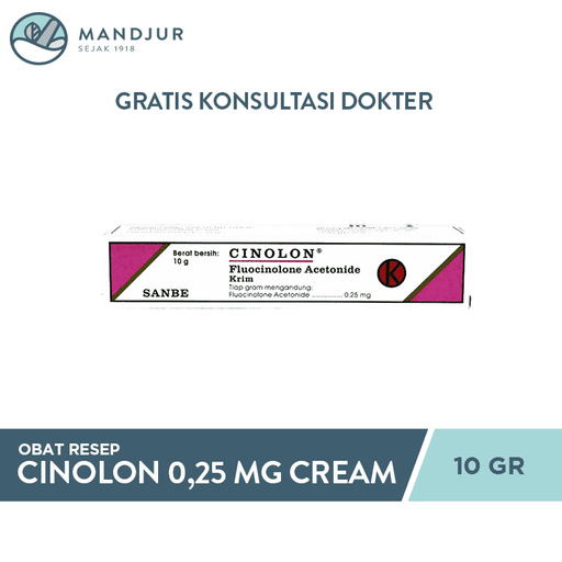 Cinolon Cream 10 Gram - Apotek Mandjur