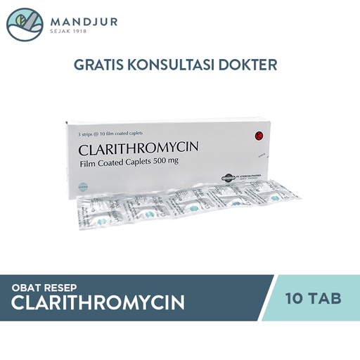 Clarithromycin 500 Mg 10 Kapsul - Apotek Mandjur