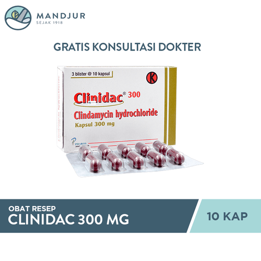 Clinidac 300 mg 10 Kapsul - Apotek Mandjur