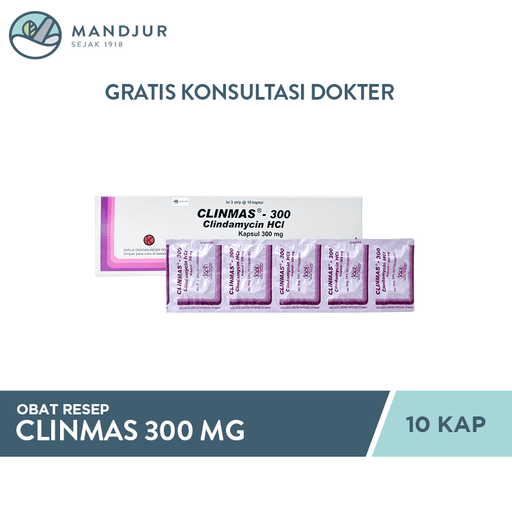 Clinmas 300 mg 10 Kapsul - Apotek Mandjur