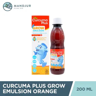 Curcuma Plus Grow Emulsion Rasa Jeruk 200 ML