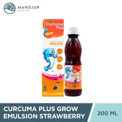 Curcuma Plus Grow Emulsion Rasa Strawberry 200 mL