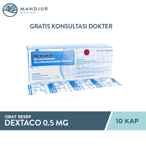 Dextaco 0.5 mg 10 Kaplet - Apotek Mandjur