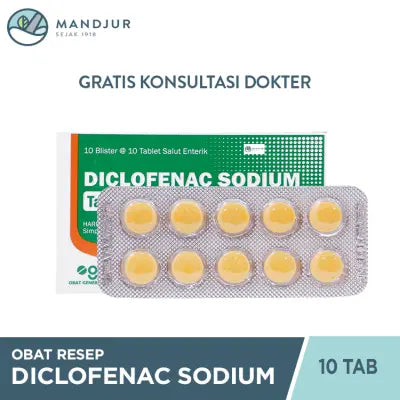 Diclofenac Sodium / Natrium Diklofenak 50 Mg Strip Isi 10 Tablet
