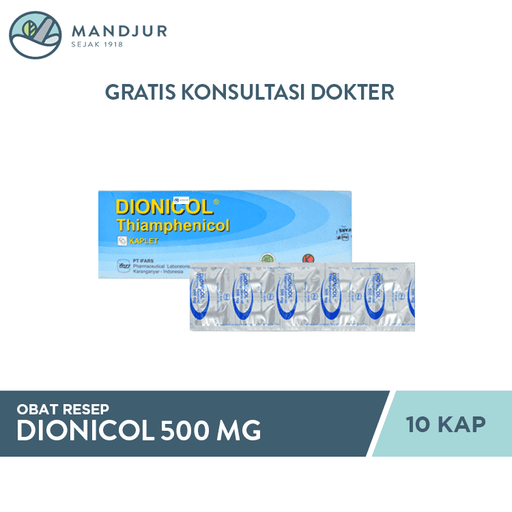 Dionicol 500 mg 10 Kaplet - Apotek Mandjur