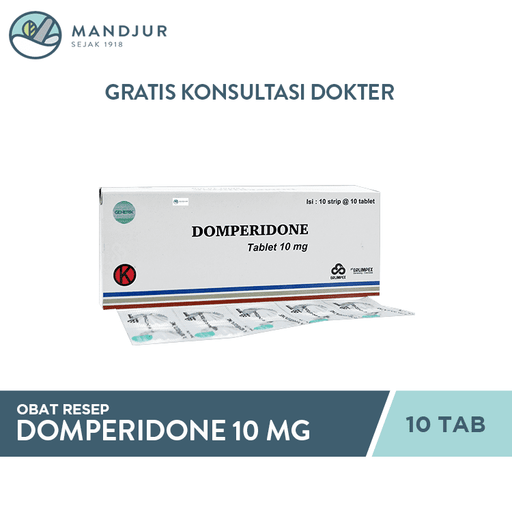 Domperidone 10 Mg Strip 10 Tablet - Apotek Mandjur