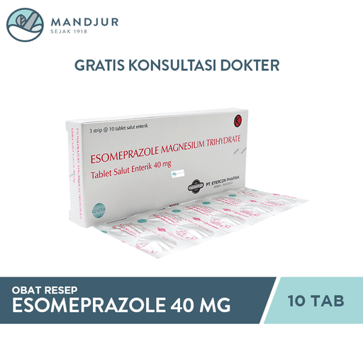 Esomeprazole 40 Mg 10 Tablet - Apotek Mandjur