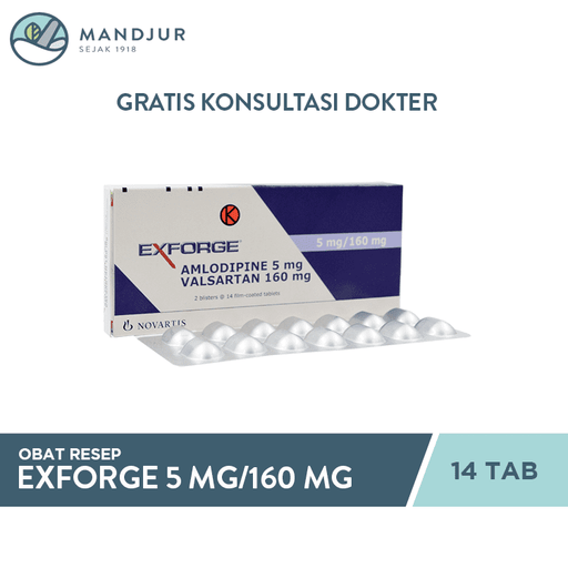 Exforge 5 mg/160 mg 14 Tablet - Apotek Mandjur