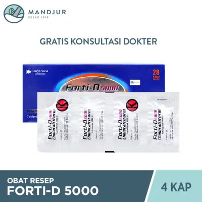 Forti-D 5000 Vitamin D3 4 Kapsul Lunak