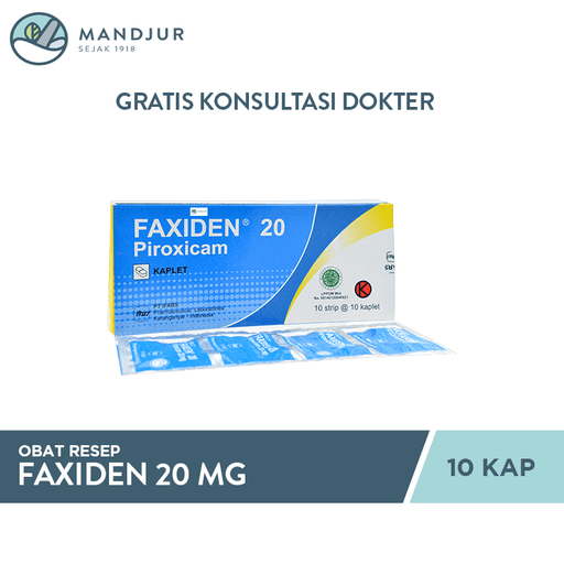 Faxiden 20 mg 10 Kaplet - Apotek Mandjur