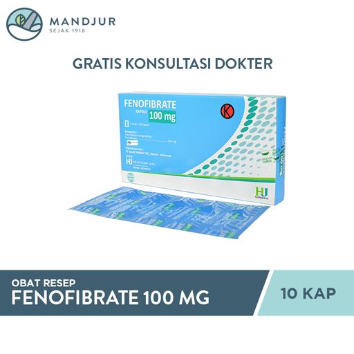 Fenofibrate 100 Mg Strip 10 Tablet - Apotek Mandjur