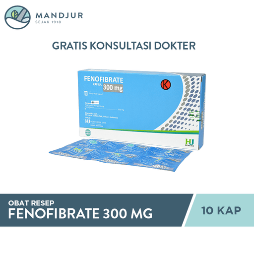 Fenofibrate 300 Mg Strip 10 Tablet - Apotek Mandjur