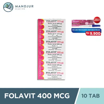 Folavit 400 Mcg Strip 10 Tablet