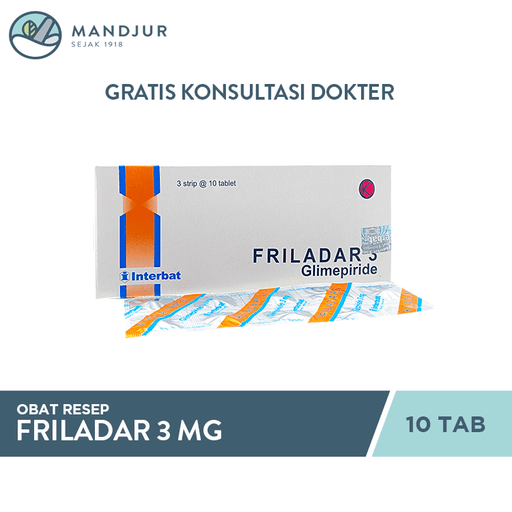 Friladar 3 mg 10 Tablet - Apotek Mandjur