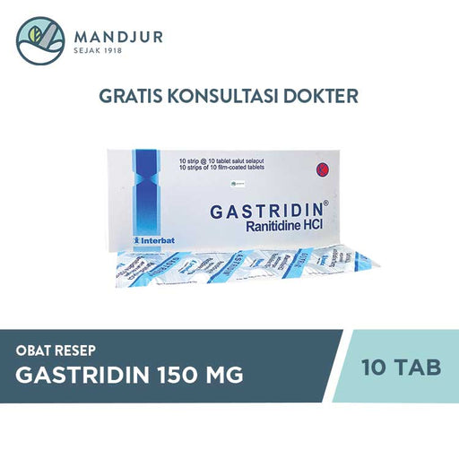 Gastridin 150 mg 10 Tablet - Apotek Mandjur